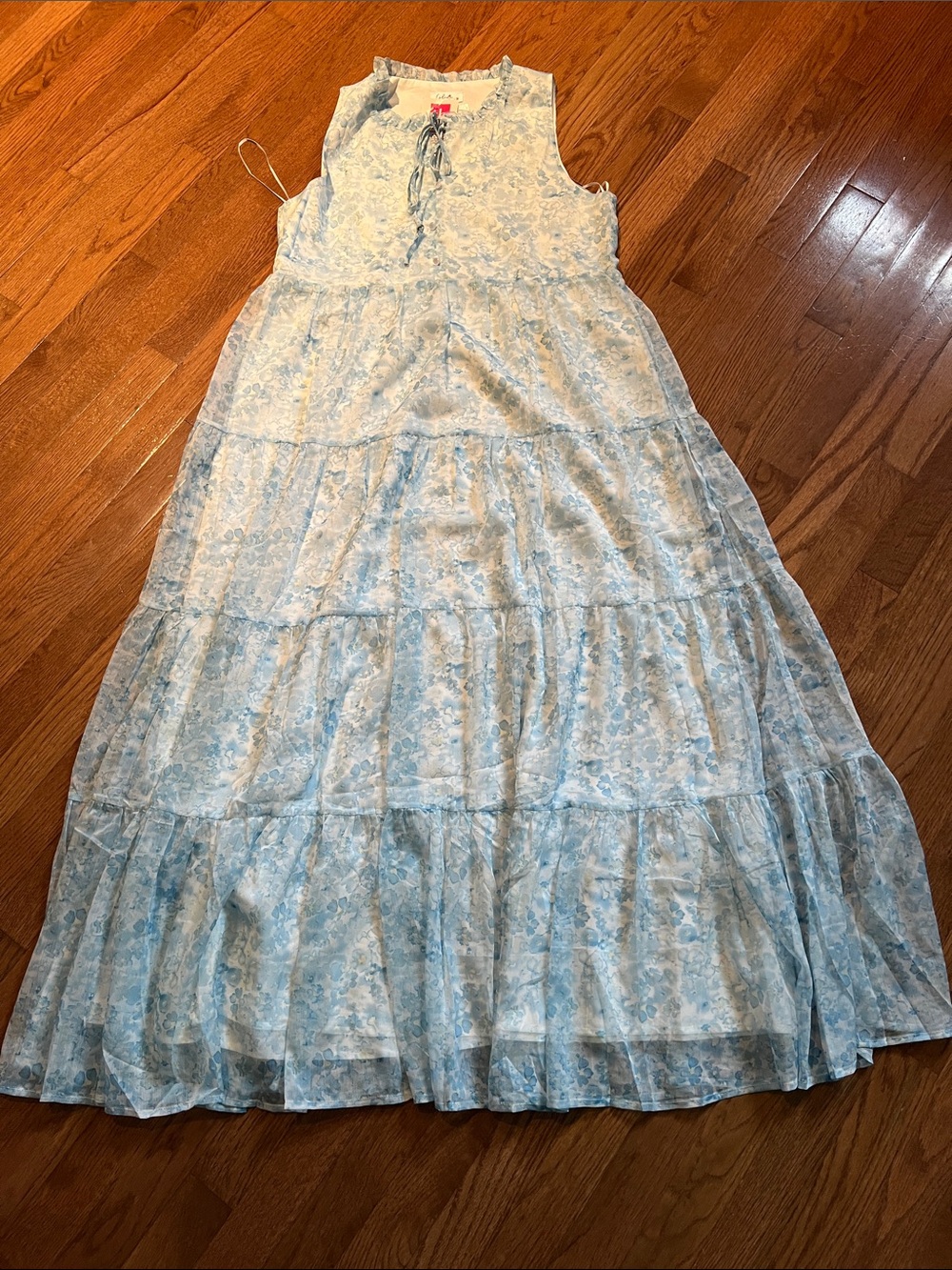 Calirta floral maxi chiffon dress medium NWT